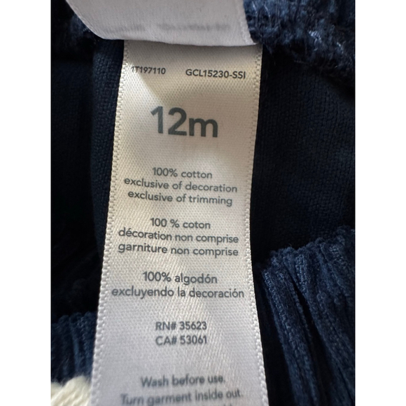 Carters Just One You Baby Boys Two Piece Flannel/Cord Pant Set NWT Sz 12 Months - Picture 8 of 9